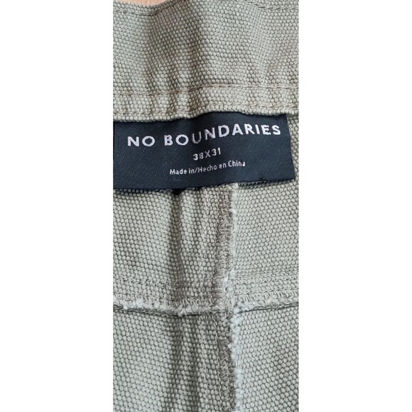 Vtg‎ No Boundaries Pants Men's 38X31 Green Double Knee Workwear Baggy Skater Y2K - Picture 3 of 13